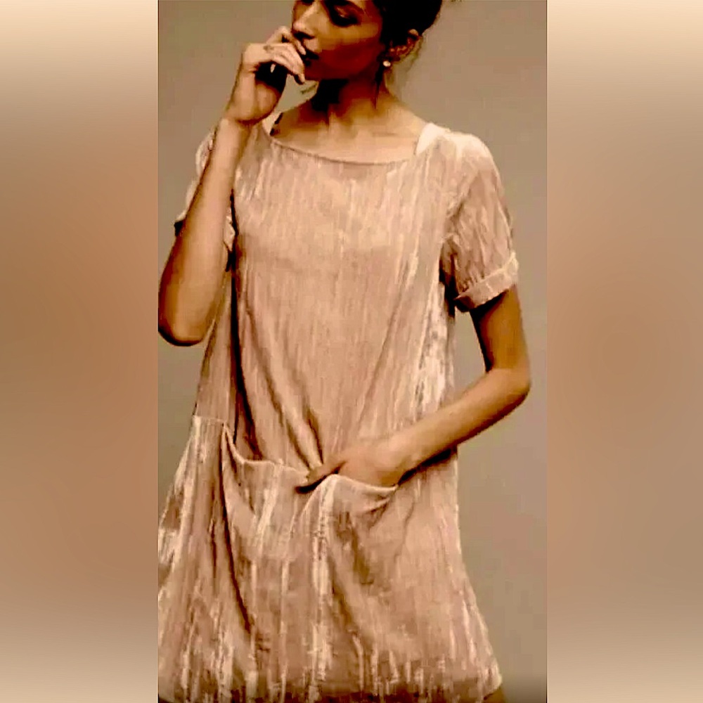 Anthropologie crushed Velvet shift dress